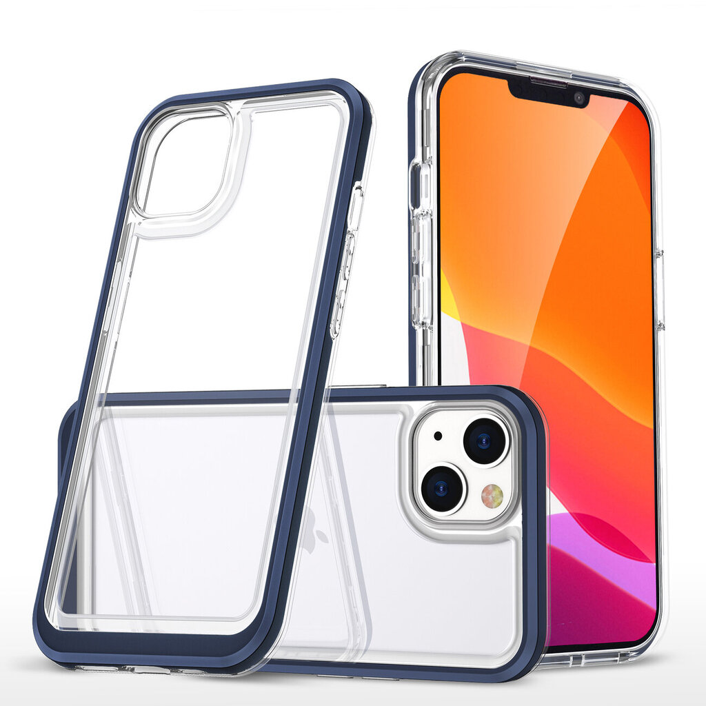 Hurtel Clear 3in1 Case mallille iPhone 13 mini, sininen hinta ja tiedot | Puhelimen kuoret ja kotelot | hobbyhall.fi