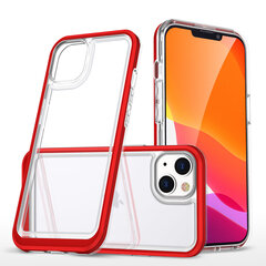Hurtel Clear 3in1 Case mallille iPhone 13 mini, punainen hinta ja tiedot | Puhelimen kuoret ja kotelot | hobbyhall.fi