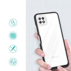 Hurtel Clear 3in1 Case mallille Samsung Galaxy A22 5G, musta hinta ja tiedot | Puhelimen kuoret ja kotelot | hobbyhall.fi