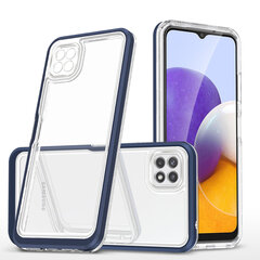 Hurtel Clear 3in1 Case mallille Samsung Galaxy A22 5G, sininen hinta ja tiedot | Puhelimen kuoret ja kotelot | hobbyhall.fi