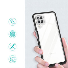 Hurtel Clear 3in1 Case mallille Samsung Galaxy A22 4G, musta hinta ja tiedot | Puhelimen kuoret ja kotelot | hobbyhall.fi