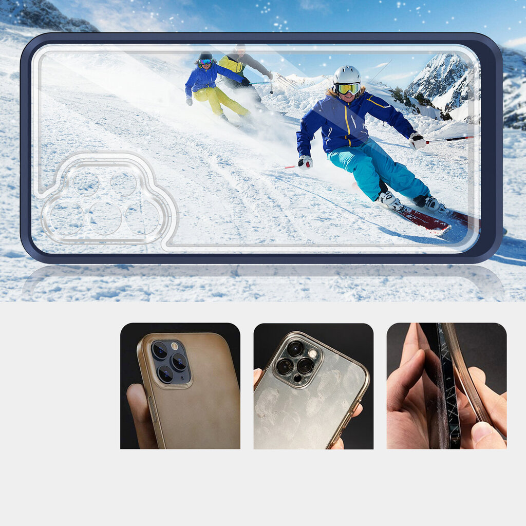 Hurtel Clear 3in1 Case mallille Samsung Galaxy A32 5G, sininen hinta ja tiedot | Puhelimen kuoret ja kotelot | hobbyhall.fi