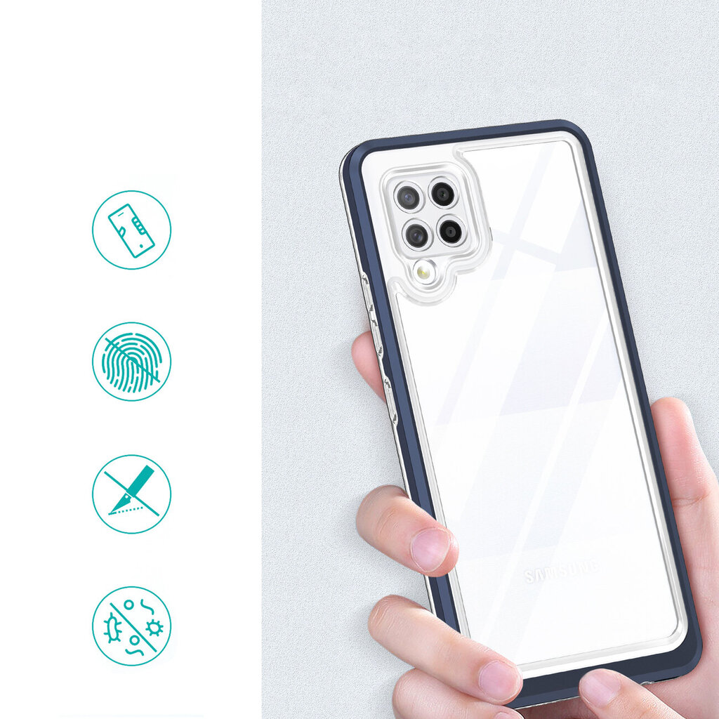 Hurtel Clear 3in1 Case mallille Samsung Galaxy A42 5G, sininen hinta ja tiedot | Puhelimen kuoret ja kotelot | hobbyhall.fi