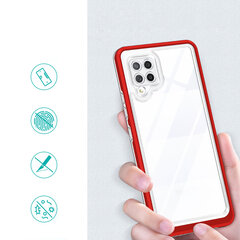 Hurtel Clear 3in1 Case mallille Samsung Galaxy A42 5G, punainen hinta ja tiedot | Puhelimen kuoret ja kotelot | hobbyhall.fi