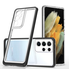 Hurtel Clear 3in1 Case mallille Samsung Galaxy S21 Ultra 5G, musta hinta ja tiedot | Puhelimen kuoret ja kotelot | hobbyhall.fi