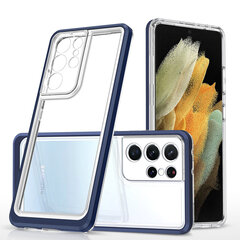 Hurtel Clear 3in1 Case mallille Samsung Galaxy S21 Ultra 5G, sininen hinta ja tiedot | Puhelimen kuoret ja kotelot | hobbyhall.fi