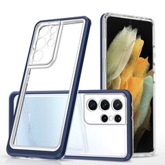 Hurtel Clear 3in1 Case mallille Samsung Galaxy S22 Ultra, sininen hinta ja tiedot | Puhelimen kuoret ja kotelot | hobbyhall.fi