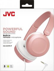 JVC Kuulokkeet HAS31 On-Ear, vaaleanpunainen hinta ja tiedot | Kuulokkeet | hobbyhall.fi