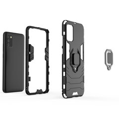 Ring Armor tough hybrid case cover + magnetic holder, mallille Samsung Galaxy A03s, musta hinta ja tiedot | Ring Armor Puhelimet, älylaitteet ja kamerat | hobbyhall.fi