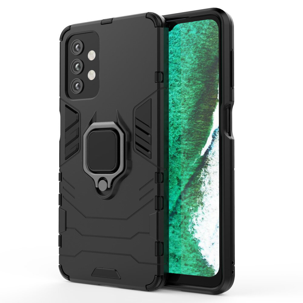 Ring Armor tough hybrid case cover + magnetic holder, mallille Samsung Galaxy A33 5G, musta hinta ja tiedot | Puhelimen kuoret ja kotelot | hobbyhall.fi