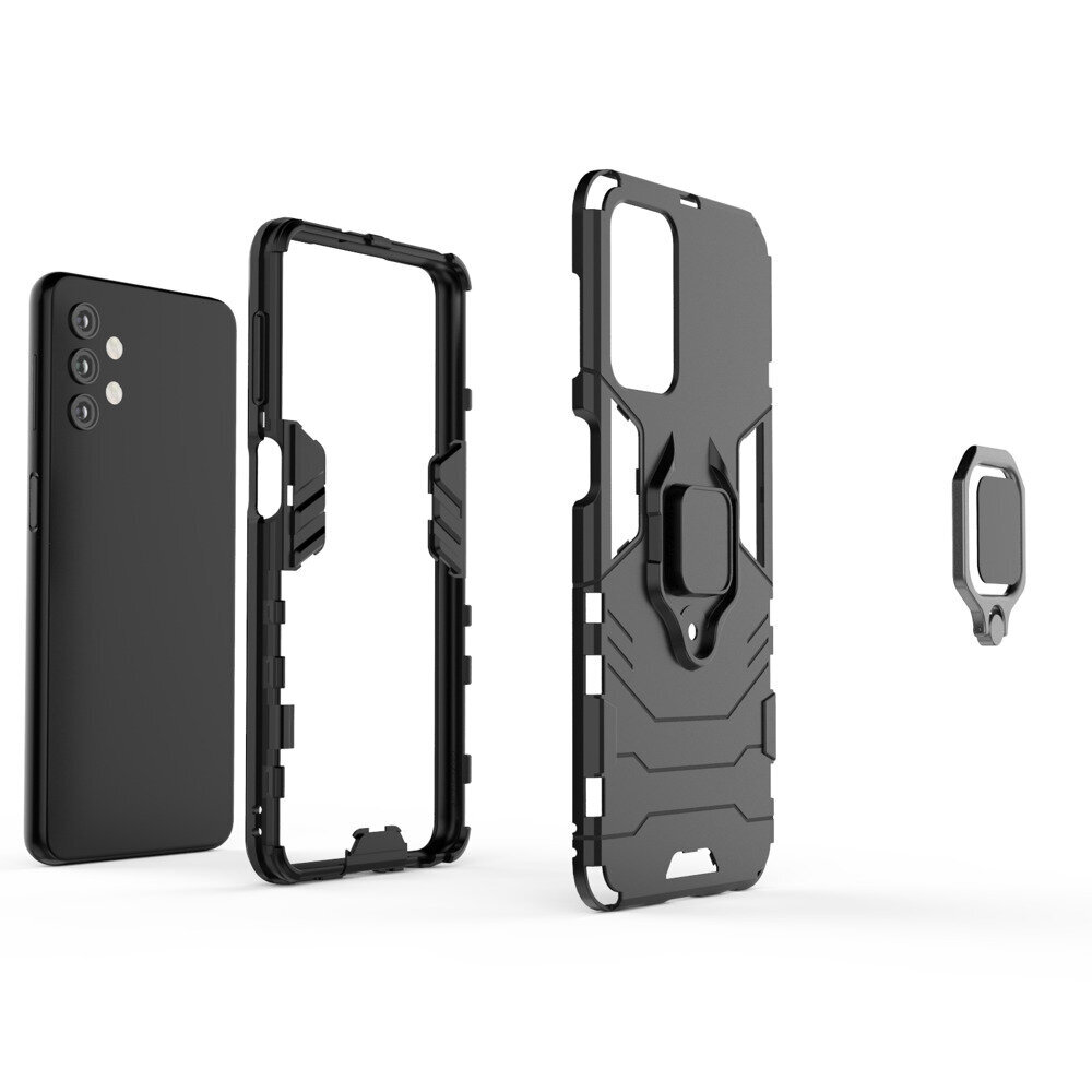 Ring Armor tough hybrid case cover + magnetic holder, mallille Samsung Galaxy A33 5G, musta hinta ja tiedot | Puhelimen kuoret ja kotelot | hobbyhall.fi