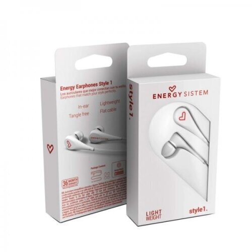 Energy Sistem STYLE 1 White hinta ja tiedot | Kuulokkeet | hobbyhall.fi