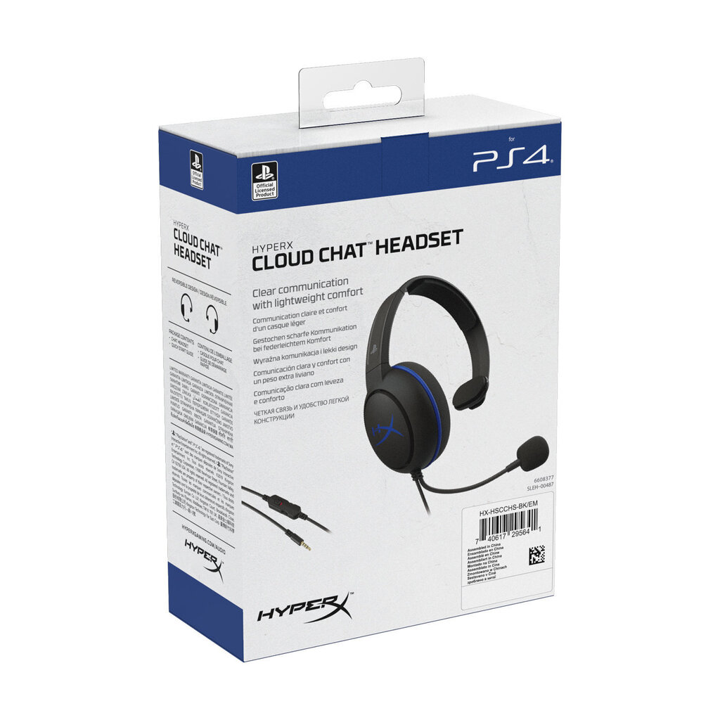 HyperX Cloud Chat PS4 HX-HSCCHS-BK/EM hinta ja tiedot | Kuulokkeet | hobbyhall.fi