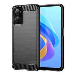 Hurtel Carbon Case mallille Oppo A76 / Oppo A36 / Realme 9i, musta hinta ja tiedot | Puhelimen kuoret ja kotelot | hobbyhall.fi