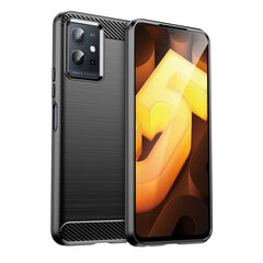 Hurtel Carbon Case mallille Vivo Y55 / Y75 / Y33s / iQOO Z6 / iQOO U5, musta hinta ja tiedot | Puhelimen kuoret ja kotelot | hobbyhall.fi