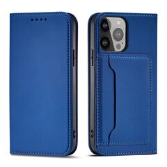 Hurtel Magnet Card Case mallille iPhone 13 mini, sininen hinta ja tiedot | Puhelimen kuoret ja kotelot | hobbyhall.fi