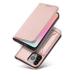 Hurtel Magnet Card Case mallille iPhone 13, pinkki hinta ja tiedot | Puhelimen kuoret ja kotelot | hobbyhall.fi
