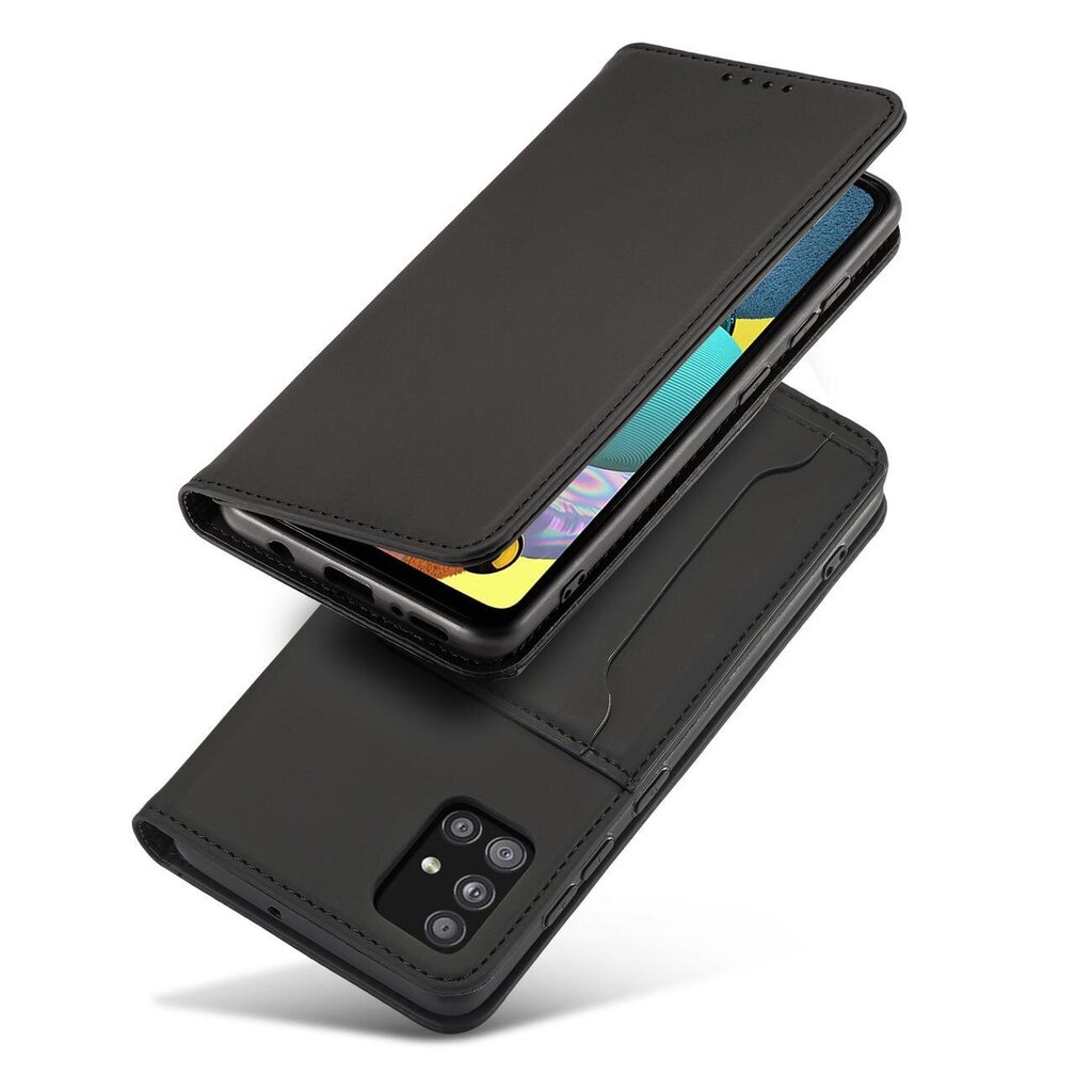 Hurtel Magnet Card Case mallille Xiaomi Redmi Note 11, musta hinta ja tiedot | Puhelimen kuoret ja kotelot | hobbyhall.fi