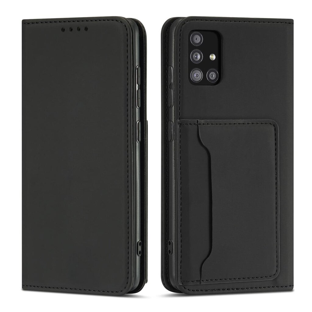 Hurtel Magnet Card Case mallille Xiaomi Redmi Note 11 Pro, musta hinta ja tiedot | Puhelimen kuoret ja kotelot | hobbyhall.fi