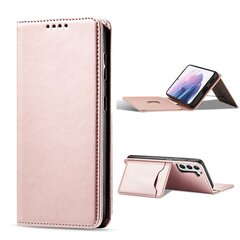 Hurtel Magnet Card Case mallille Samsung Galaxy S22, pinkki hinta ja tiedot | Puhelimen kuoret ja kotelot | hobbyhall.fi