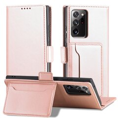 Hurtel Magnet Card Case mallille Samsung Galaxy S22 Ultra, pinkki hinta ja tiedot | Puhelimen kuoret ja kotelot | hobbyhall.fi