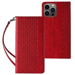 Hurtel Magnet Strap Case mallille iPhone 12 Pro, punainen hinta ja tiedot | Puhelimen kuoret ja kotelot | hobbyhall.fi