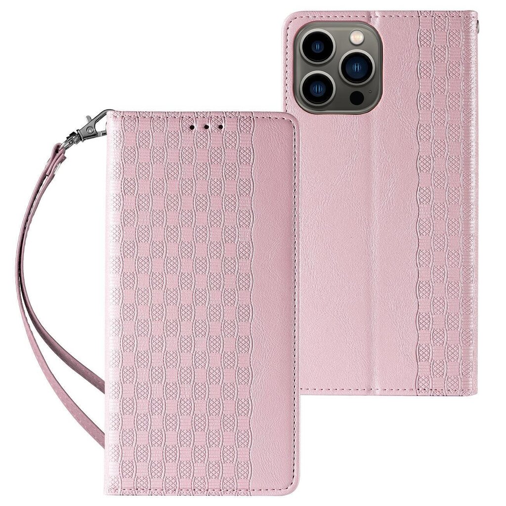 Hurtel Magnet Strap Case mallille iPhone 12 Pro Max, pinkki hinta ja tiedot | Puhelimen kuoret ja kotelot | hobbyhall.fi