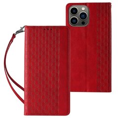 Hurtel Magnet Strap Case mallille iPhone 13 Pro Max, punainen hinta ja tiedot | Puhelimen kuoret ja kotelot | hobbyhall.fi