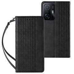 Hurtel Magnet Strap Case mallille Samsung Galaxy A12 5G, musta hinta ja tiedot | Puhelimen kuoret ja kotelot | hobbyhall.fi