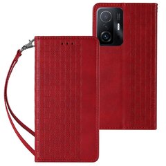 Hurtel Magnet Strap Case mallille Samsung Galaxy A12 5G, punainen hinta ja tiedot | Puhelimen kuoret ja kotelot | hobbyhall.fi