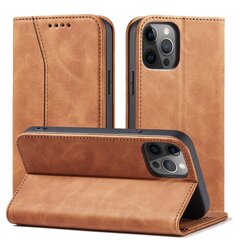 Hurtel Magnet Fancy Case mallille iPhone 12 Pro, ruskea hinta ja tiedot | Puhelimen kuoret ja kotelot | hobbyhall.fi