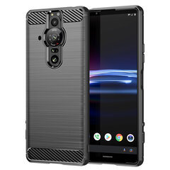 Hurtel Carbon Case mallille Sony Xperia Pro-I, musta hinta ja tiedot | Puhelimen kuoret ja kotelot | hobbyhall.fi