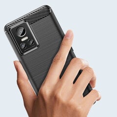 Hurtel Carbon Case mallille Realme GT Neo 3, musta hinta ja tiedot | Puhelimen kuoret ja kotelot | hobbyhall.fi