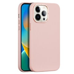 Dux Ducis Grit Leather mallille iPhone 14 Pro (MagSafe), pinkki hinta ja tiedot | Puhelimen kuoret ja kotelot | hobbyhall.fi