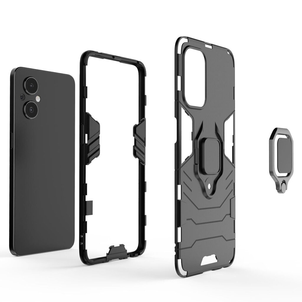 Hurtel Ring Armor Case mallille OnePlus Nord N20 5G, musta hinta ja tiedot | Puhelimen kuoret ja kotelot | hobbyhall.fi