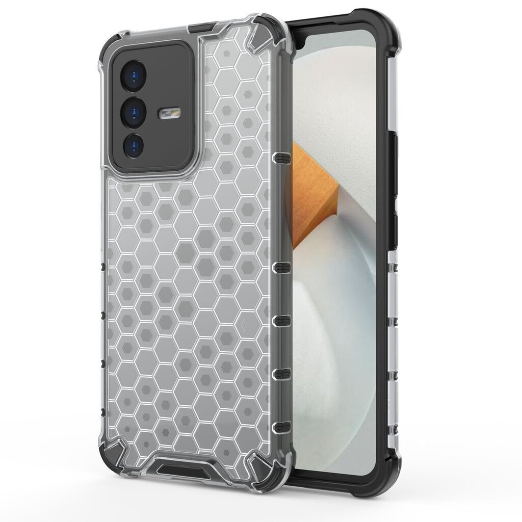 Hurtel Honeycomb Case mallille Vivo V23 5G, läpinäkyvä hinta ja tiedot | Puhelimen kuoret ja kotelot | hobbyhall.fi