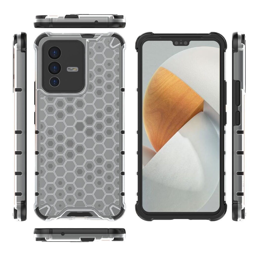 Hurtel Honeycomb Case mallille Vivo V23 5G, läpinäkyvä hinta ja tiedot | Puhelimen kuoret ja kotelot | hobbyhall.fi