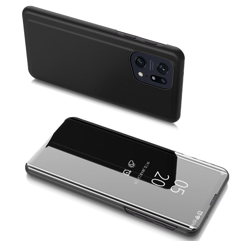 Hurtel Clear View Case mallille Oppo Find X5 Pro, musta hinta ja tiedot | Puhelimen kuoret ja kotelot | hobbyhall.fi
