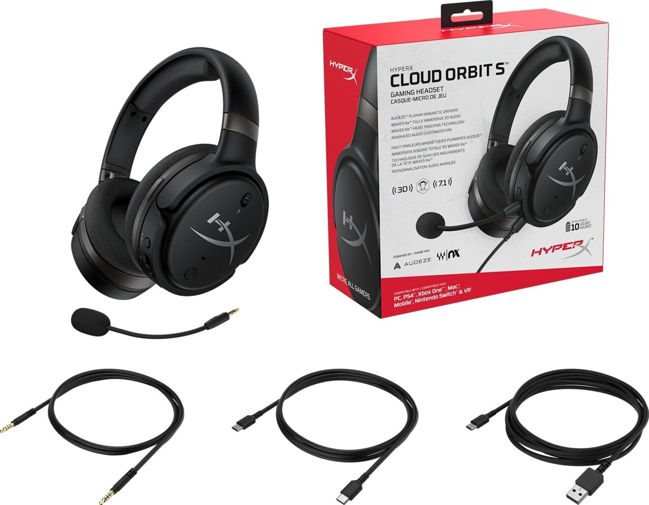 HyperX Cloud Orbit S Black hinta ja tiedot | Kuulokkeet | hobbyhall.fi