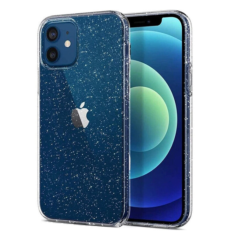 Crystal Glitter - iPhone 14 Plus, läpinäkyvä hinta ja tiedot | Puhelimen kuoret ja kotelot | hobbyhall.fi