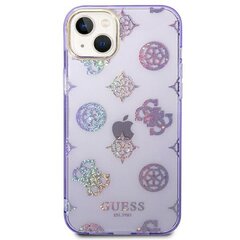 GUESS Peony Glitter - iPhone 14 Plus, violetti hinta ja tiedot | Puhelimen kuoret ja kotelot | hobbyhall.fi