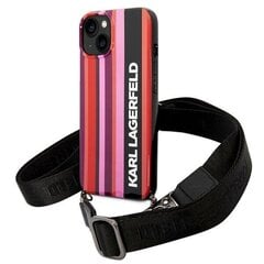 KARL LAGERFELD Color Stripes Strap - iPhone 14 Plus, pinkki hinta ja tiedot | Puhelimen kuoret ja kotelot | hobbyhall.fi