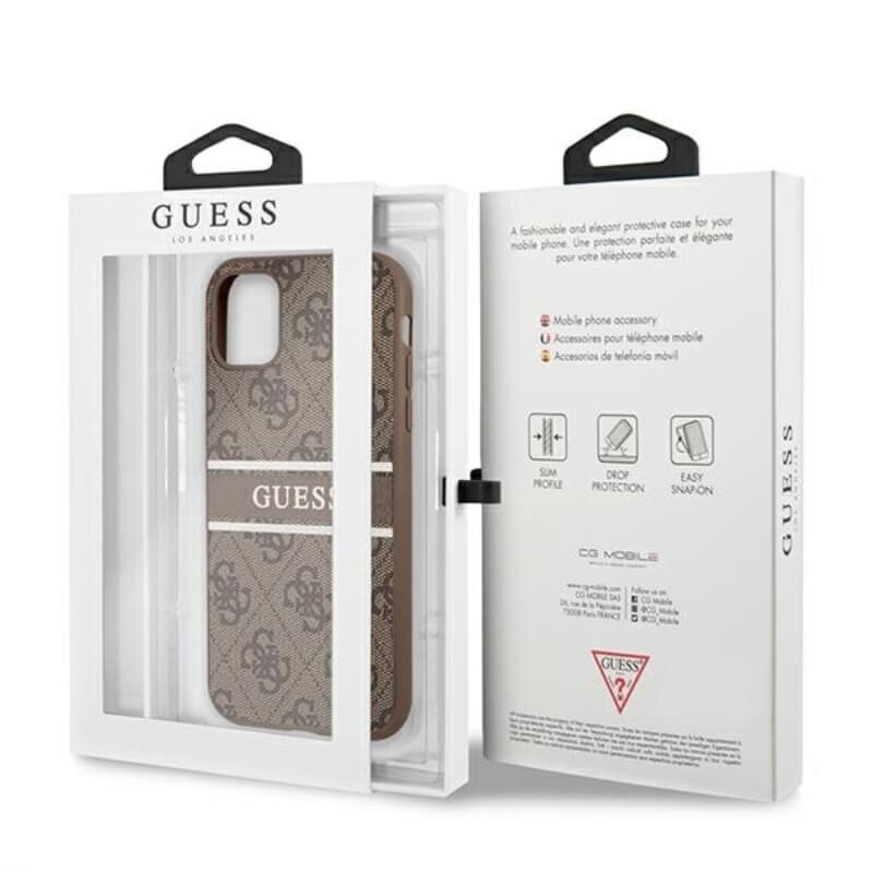 Originaal GUESS 4G Stripe - Iphone 11 , ruskea hinta ja tiedot | Puhelimen kuoret ja kotelot | hobbyhall.fi