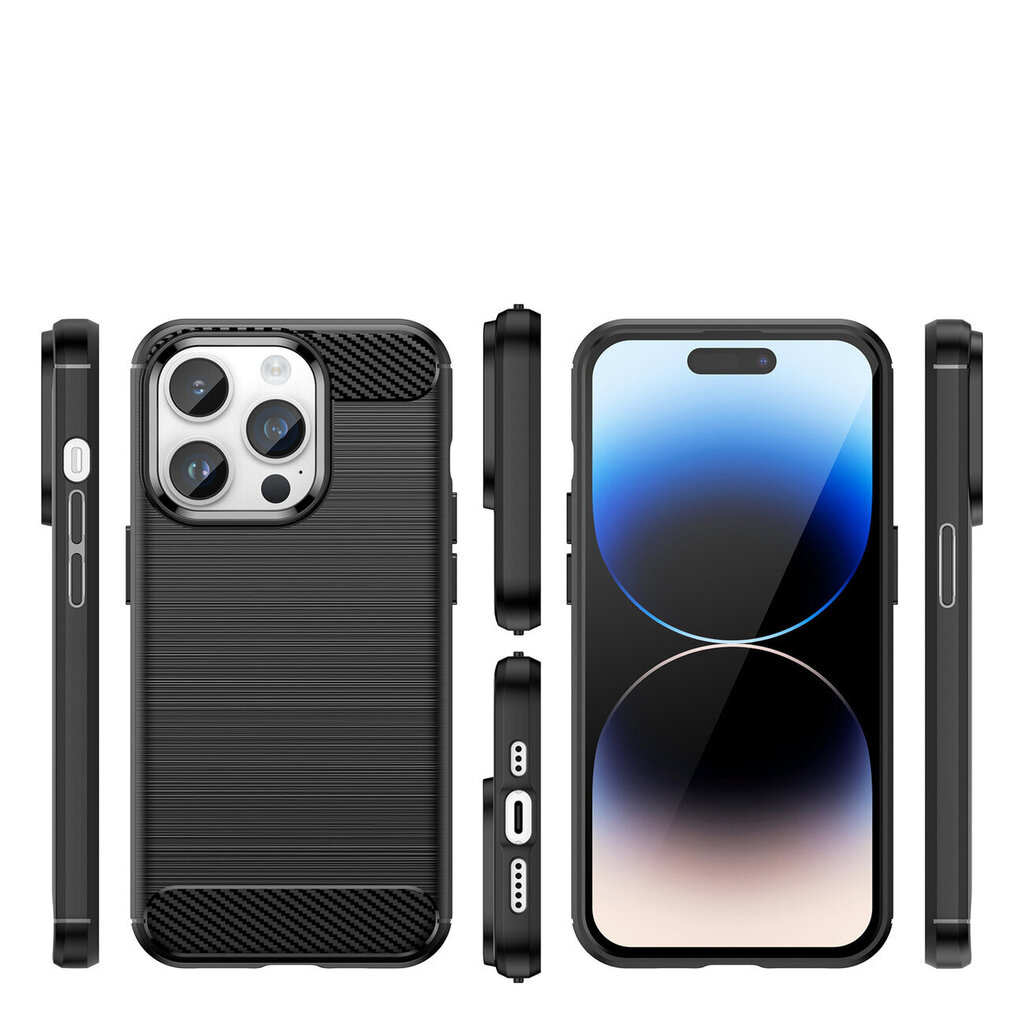 Carbon iPhone 14 Pro Black hinta ja tiedot | Puhelimen kuoret ja kotelot | hobbyhall.fi