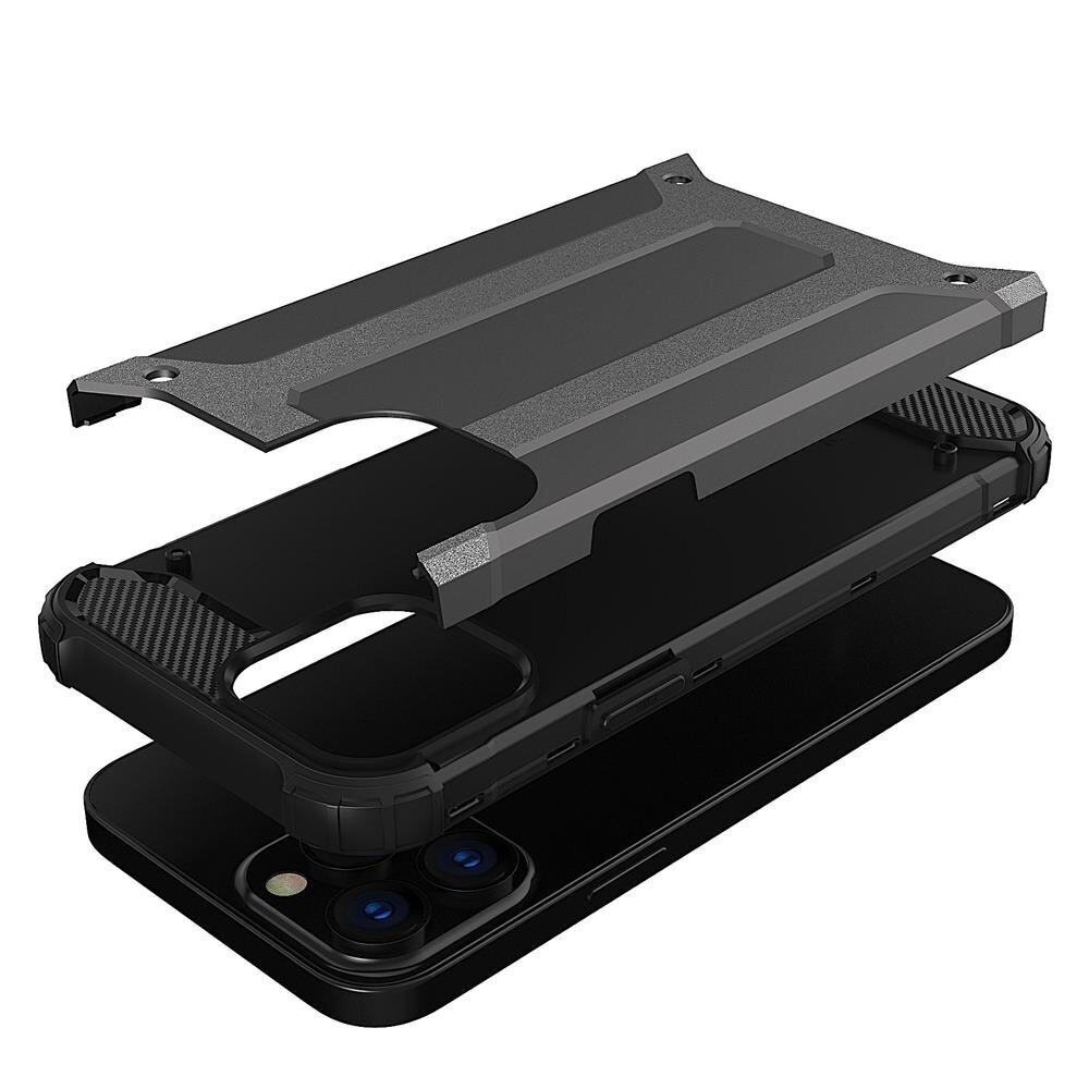 Hybrid Armor iPhone 14 Pro Max Black hinta ja tiedot | Puhelimen kuoret ja kotelot | hobbyhall.fi