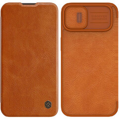 Nillkin Qin Pro Leather iPhone 14 6.1 2022 Brown hinta ja tiedot | Puhelimen kuoret ja kotelot | hobbyhall.fi