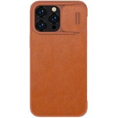 Nillkin Qin Pro Leather iPhone 14 Pro Max 6.7 2022 Brown hinta ja tiedot | Puhelimen kuoret ja kotelot | hobbyhall.fi