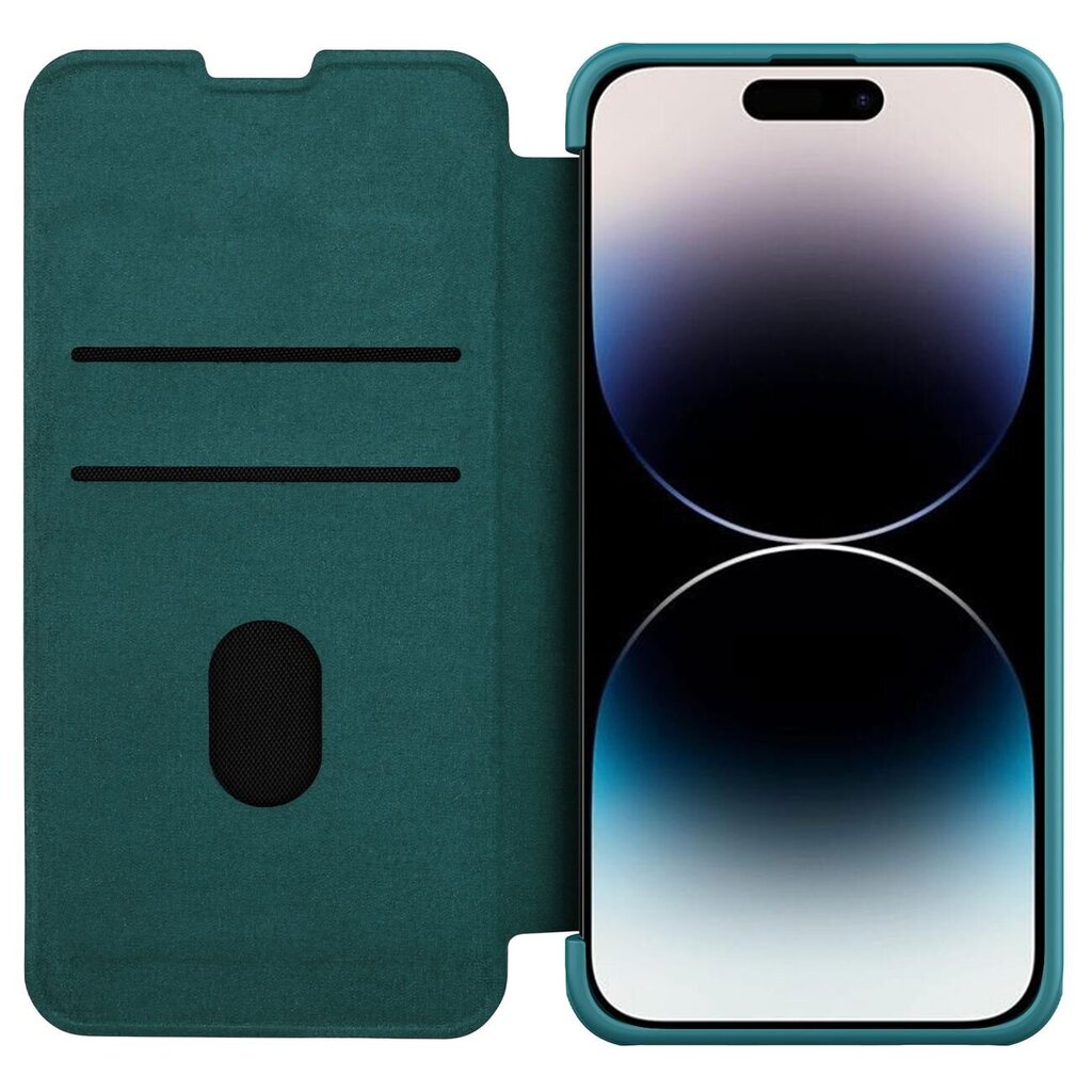 Nillkin Qin Pro Leather iPhone 14 Pro Max 6.7 2022 Exuberant Green hinta ja tiedot | Puhelimen kuoret ja kotelot | hobbyhall.fi