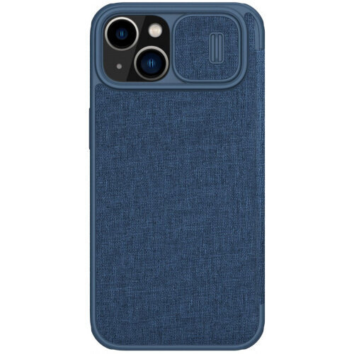 Nillkin Qin Cloth Pro iPhone 14 Camera Protector Holster Flip Blue hinta ja tiedot | Puhelimen kuoret ja kotelot | hobbyhall.fi