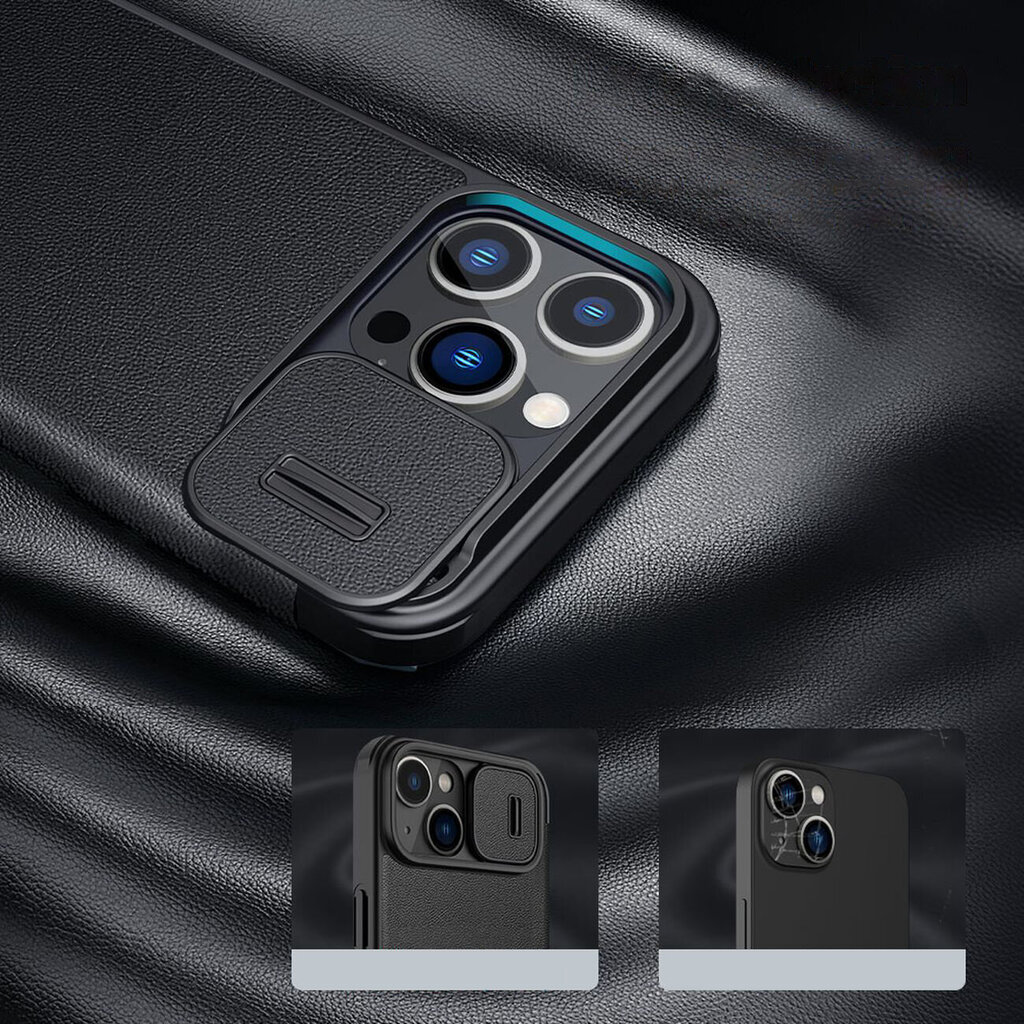 Nillkin Qin Cloth Pro iPhone 14 Pro Max Camera Protector Holster Flip Blue hinta ja tiedot | Puhelimen kuoret ja kotelot | hobbyhall.fi